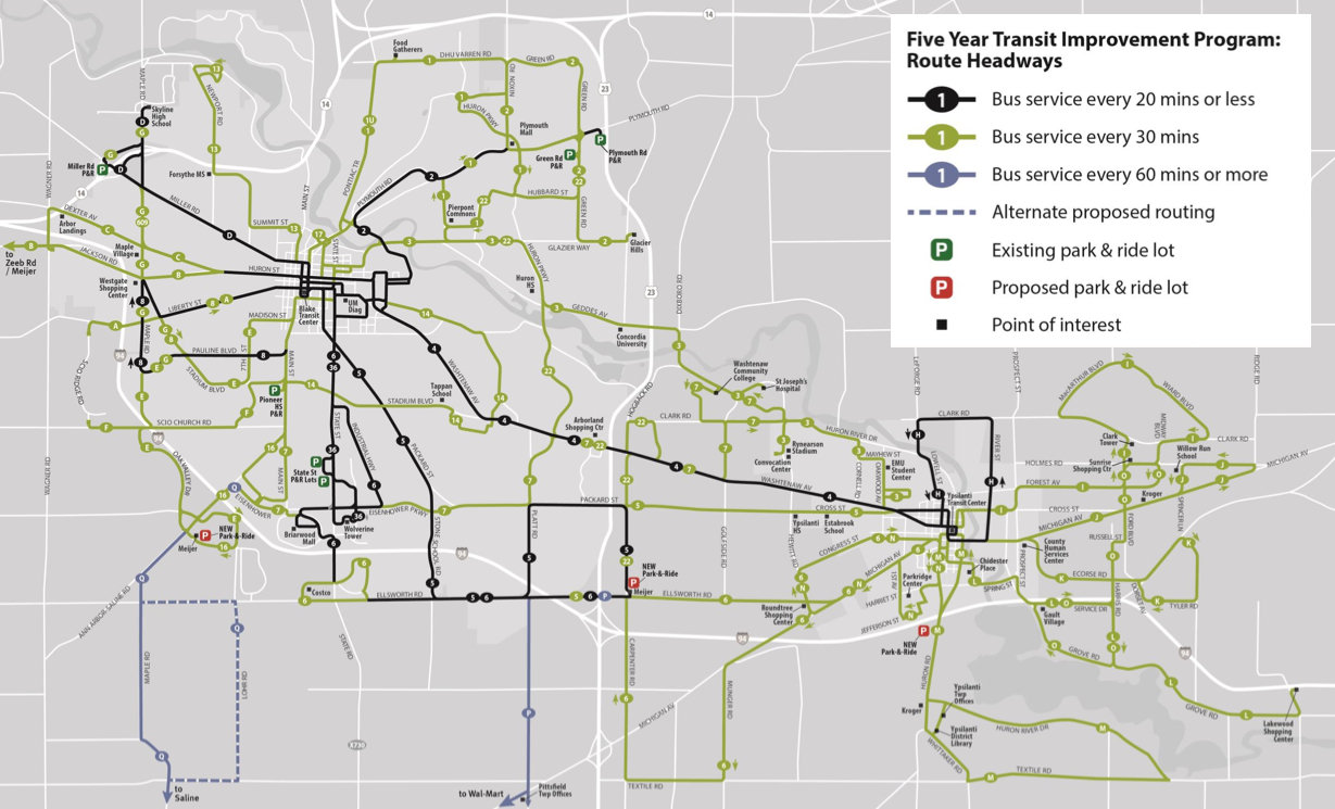 Washtenaw Urban Core Transit Services Expansion