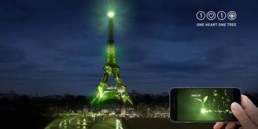 Grow A Digital Tree and See It on The Eiffel Tower in Paris.